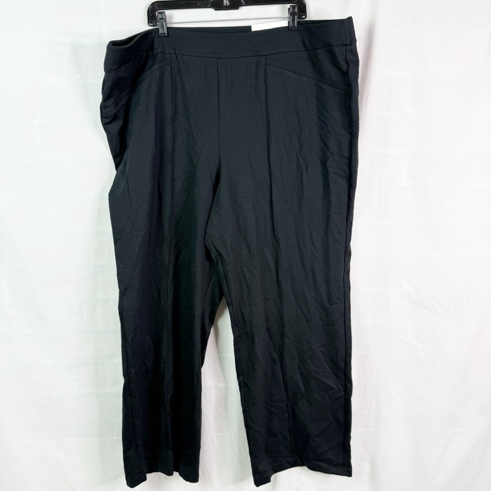Cato Ideal Black Classic Straight Knit Pull on Pants 26/28 NEW NWT